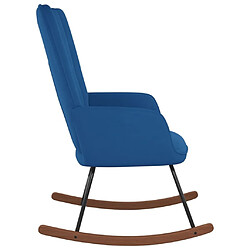 Avis Maison Chic Chaise à bascule | Fauteuil Relax, design moderne Bleu Velours -GKD91060