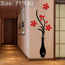 Wewoo Sticker mural Vase 3D Acrylique Stéréo Stickers Muraux Fond TV Mur Couloir Décoration de La Maison, Taille: 71 * 180cm ACH-734033