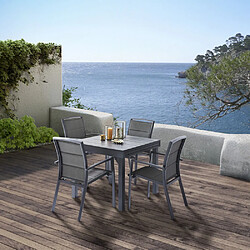 Wilsa Garden Salon de jardin moderne 4 personnes Modulo full aluminium.