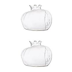 2x Mini Forme De Vase En Verre Clair Fleur Plante Terrarium Vase Conteneur Vases à fleurs