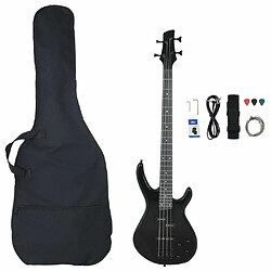 vidaXL Guitare basse électrique pour débutants avec sac noir 4/4 46"