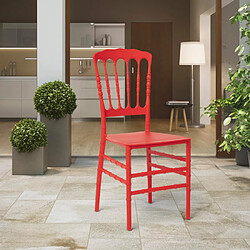 Ahd Amazing Home Design Chaises design traditionnel pour cérémonies, restaurants et mariages Napoleon X, Couleur: Rouge