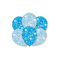 Amscan Lot de 6 Ballons - Latex - It's a Boy - Imprimé tous côtés