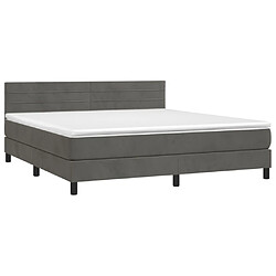 Avis Sommier à lattes LED,Cadre à lattes de lit avec matelas pour Adulte Gris foncé 180x200 cm -MN52750