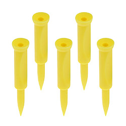 5 pièces Tees De Golf En Plastique Outil D'entraînement Pour Golfeurs 70mm Jaune