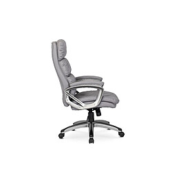 Avis Vivaldi Fauteuil Pivotant STRATO Gris Cuir Ecologique