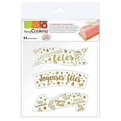 Scrapcooking Décors azyme dorés Joyeuses fêtes