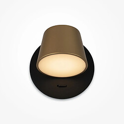 MAYTONI Downlight moderne monté en surface noir, laiton 3000K 