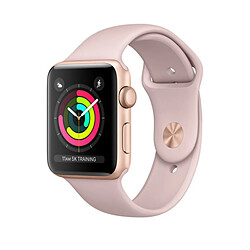 Apple Watch Serie 3 Or avec bracelet rose 38 mm