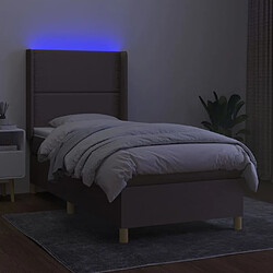 Avis Sommier à lattes,Cadre à lattes de lit pour Adulte matelas et LED Taupe 100x200 cm Tissu -MN56329