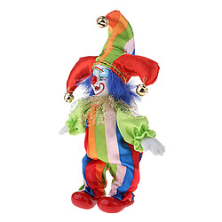 Poupée en porcelaine de clown drôle de 6 pouces en cadeau d'artisanat de costume coloré # 4 pas cher