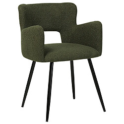 Beliani Chaise de salle à manger Set de 2 Bouclé Vert foncé SANILAC pas cher