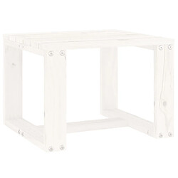 vidaXL Table d'appoint de jardin blanc 40x38x28,5cm bois massif de pin