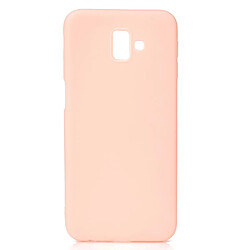 NC Coque en TPU Couleur unie rose mat mat pour votre Samsung Galaxy J6 Plus