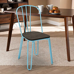 Ahd Amazing Home Design Chaises industrielles en acier Tolix pour bar et cuisine design Ferrum, Couleur: Turquoise