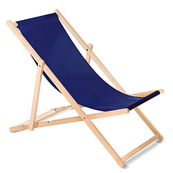 Chaise longue jardin Bleu marine pliante 3 positions Greenblue