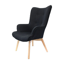 The Home Deco Factory Fauteuil de salon scandi Helsinki - Noir