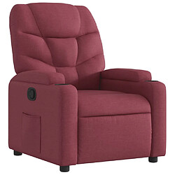 Maison Chic Fauteuil inclinable,Fauteuil luxe de relaxation Rouge bordeaux Tissu -MN89206