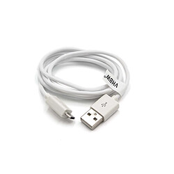 vhbw Câble USB vers Micro USB, 1 mètre, blanc, compatible avec divers appareils 