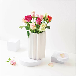 Rico Vase en céramique soleil blanc 20 cm