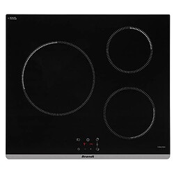 Table de cuisson induction 60cm 3 feux 7250w noir - BPI6362B - BRANDT 