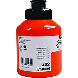 Pébéo Peinture Acryliques Pot de 500 ml Orange Cadmium Imitation