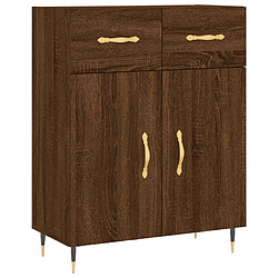 vidaXL Buffet chêne marron 69,5x34x90 cm bois d'ingénierie