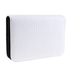 Ciseaux Ciseaux En Cuir Doux Etui De Coiffure Peigne Pochette Holster Blanc