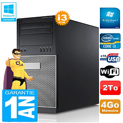 PC Tour DELL 9020 Core I3-4130 Ram 4Go Disque 2 To Graveur DVD Wifi W7 · Occasion 