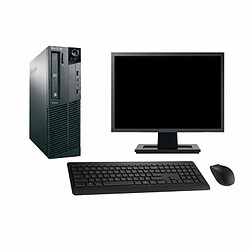 PC Lenovo M81 SFF Ecran 22" Intel i5-2400 RAM 4Go Disque 250Go Windows 10 Wifi - Occasion