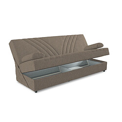 Avis Alter Canapé-lit conteneur 3 places, avec 2 coussins, 181 x 81 x 88h cm, couleur beige