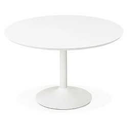 Acheter Alterego Table à diner/de bureau ronde 'BARABAR' en bois blanc - Ø 120 cm