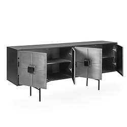 Avis Buffet Thai Natura Noir Argenté Métal 183 x 76 x 40 cm