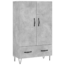 Maison Chic Buffet,Meuble de Rangement,commode pour salon,Cuisine gris béton 69,5x31x115 cm bois d'ingénierie -MN24273