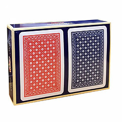 Duo Pack Modiano ""SUPER"" - 2 Jeux de 55 cartes 100% plastique - format poker - 4 index standards