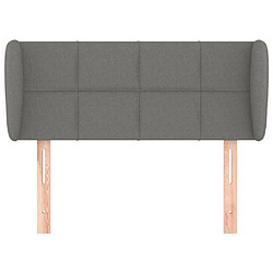 Avis Maison Chic Tête de lit scandinave avec oreilles,meuble de chambre Gris foncé 103x23x78/88 cm Tissu -MN35487