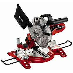 Einhell Scie à onglet radiale TC-MS 2112 (1600 W, Largeur de coupe maximale : 120 mm, Table pivotante, Tête de scie inclinable, Sac à poussière et blocage de sécurité) 