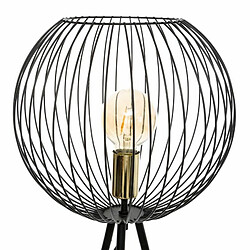 Atmosphera, Createur D'Interieur Lampadaire trépied en métal modèle Alya - Noir et Dorée