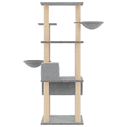 Acheter Arbre à chat avec griffoirs,niche pour chat en sisal gris clair 141 cm -MN46247