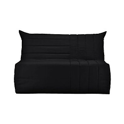 BULTEX Banquette BZ BECCI 3 places - L 142 x P 101 cm - Tissu noir