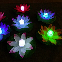 Wewoo LED sous-marines 3 couleur Flood Artificielle Lotus Flottant Lampes De Forme Fleur Pour La Piscine Extérieure Souhaitant Fête (Rose) 