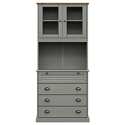 Acheter vidaXL Buffet haut VIGO gris 80x40x176 cm bois massif de pin