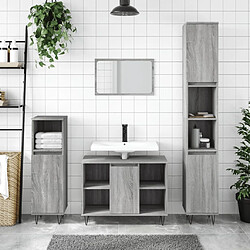 vidaXL Armoire salle de bain sonoma gris 30x30x100 cm 