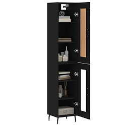 Avis Maison Chic Buffet,Meuble de Rangement,commode pour salon,Cuisine Noir 34,5x34x180 cm Bois d'ingénierie -MN62959