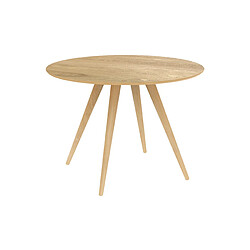 Rendez Vous Deco Table ronde Liwa 4 personnes en bois clair D105 cm