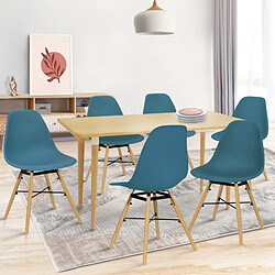 Idmarket Chaises SANDRA x6 bleues