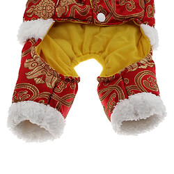 costume de chien de fête de nouvelle année de style chinois rouge combinaison de quatre jambes s