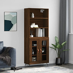 Maison Chic Buffet,Meuble de Rangement,commode pour salon,Cuisine Chêne marron 69,5x34x180 cm Bois d'ingénierie -MN29233