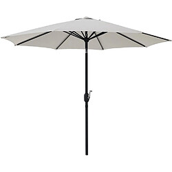 Ideanature Parasol droit rond Eko 2.5 m ivoire.