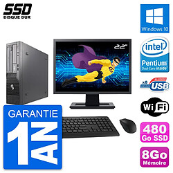 PC Fujitsu E500 E85+ DT Ecran 22" Intel G630 RAM 8Go SSD 480Go Windows 10 Wifi - Occasion